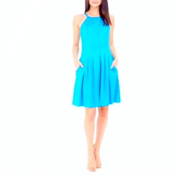 Calvin Klein | Dresses | Calvin Klein Fit Flare Dress With Pockets Color Turquoise Size 6 | Poshmark Calvin Klein | Dresses | Calvin Klein Fit Flare Dress With Pockets Color Turquoise Size 6 | Poshmark